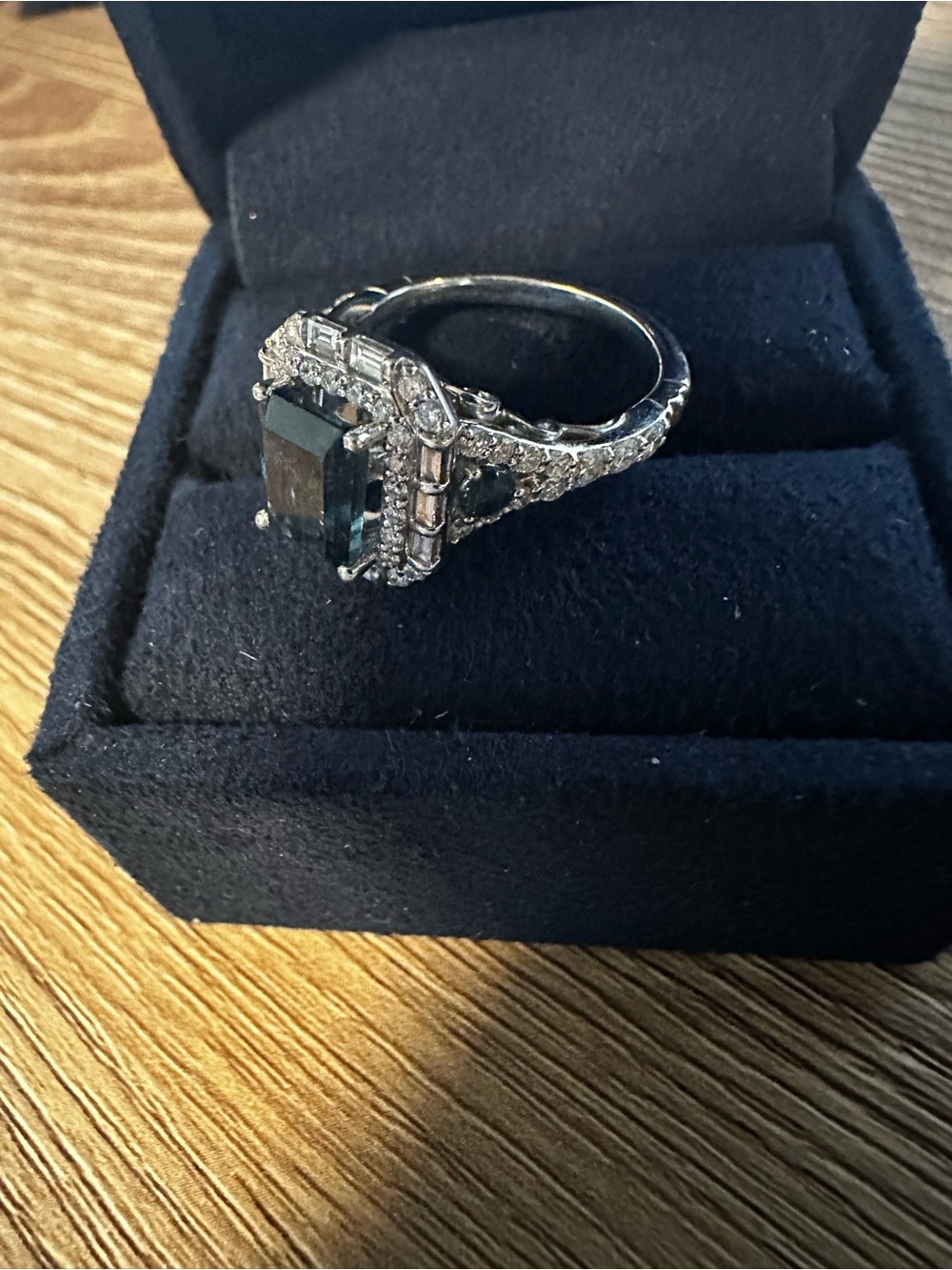 Enchanted Disney Cinderella London Blue Topaz 14K white gold. Size 6. - Picture 2 of 10